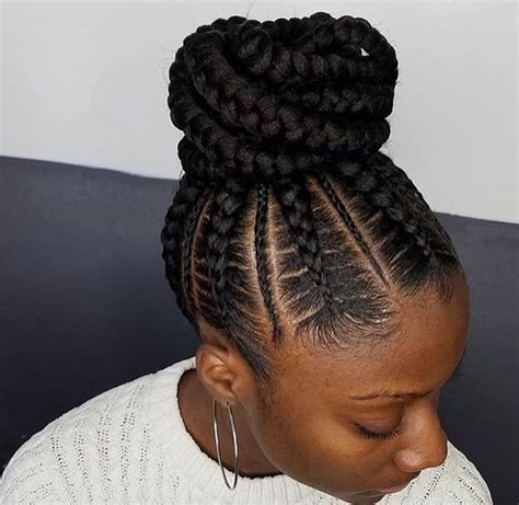 black hairstyles braids in a bun|african american bun hairstyles.